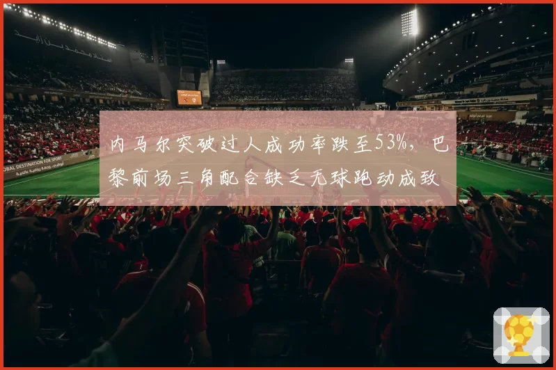 内马尔突破过人成功率跌至53%，巴黎前场三角配合缺乏无球跑动成致命伤